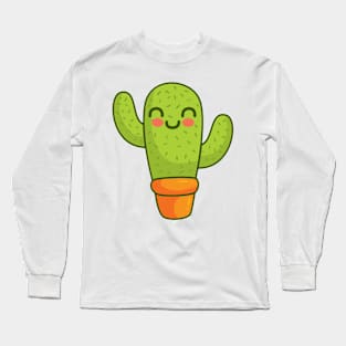 Green Cactus Long Sleeve T-Shirt